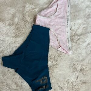 Victoria's Secret Pink and Teal Panties Set
